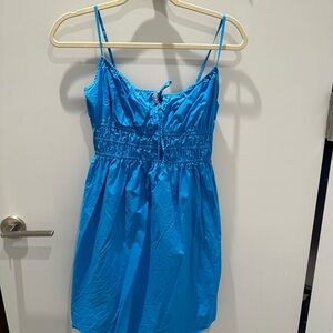 Blue Spaghetti Strap Dress